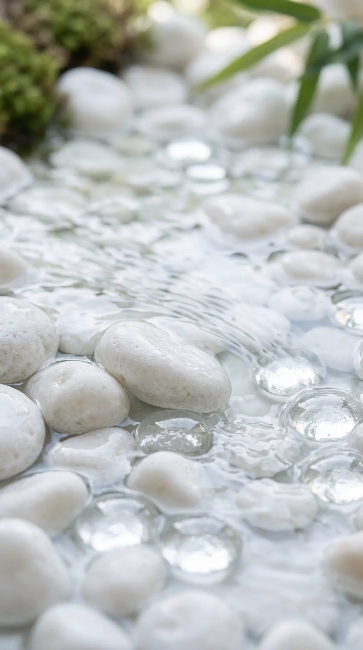 Piedras claras junto al agua